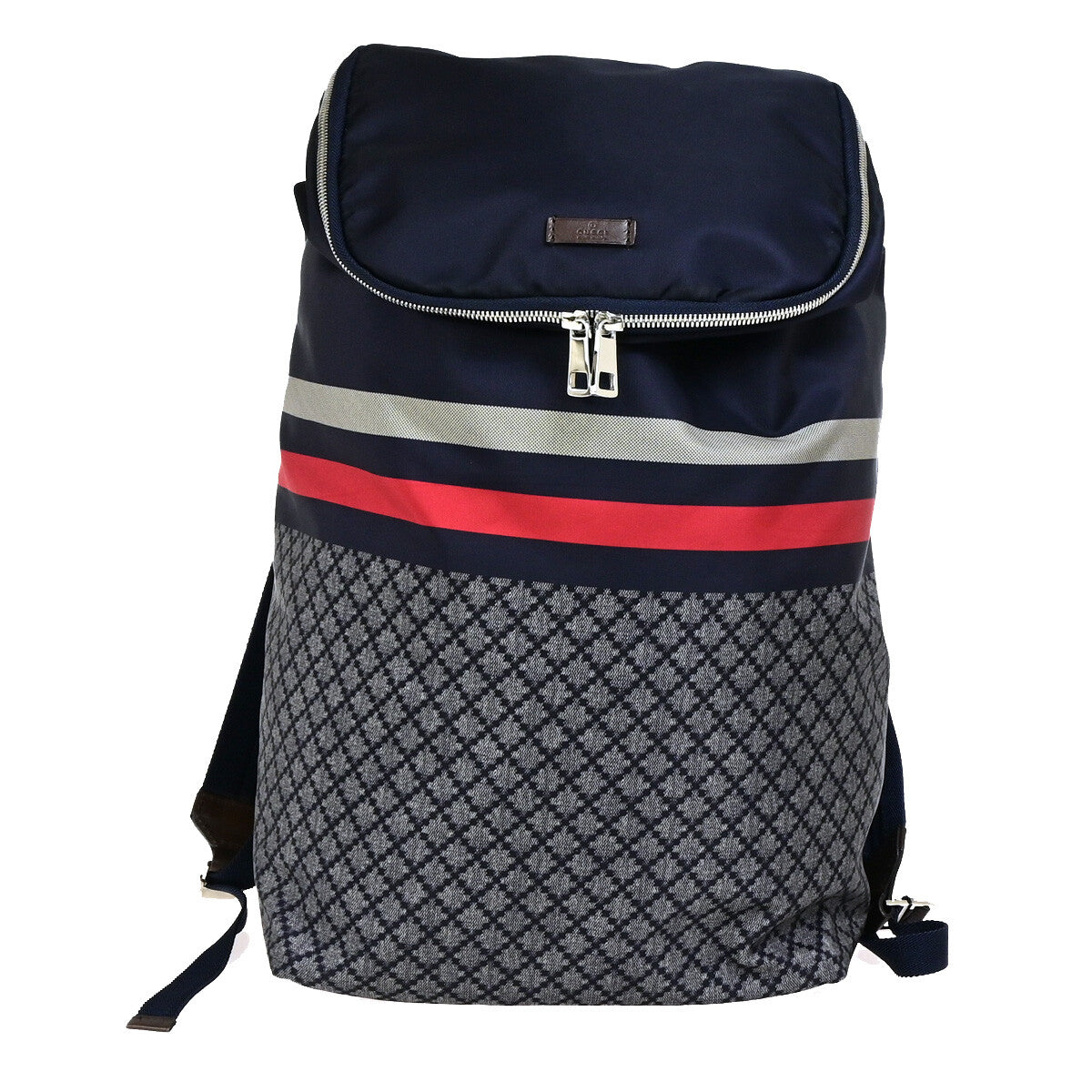 Gucci Travel Backpack GG Nylon, NAVY, NYLON, Backpack
