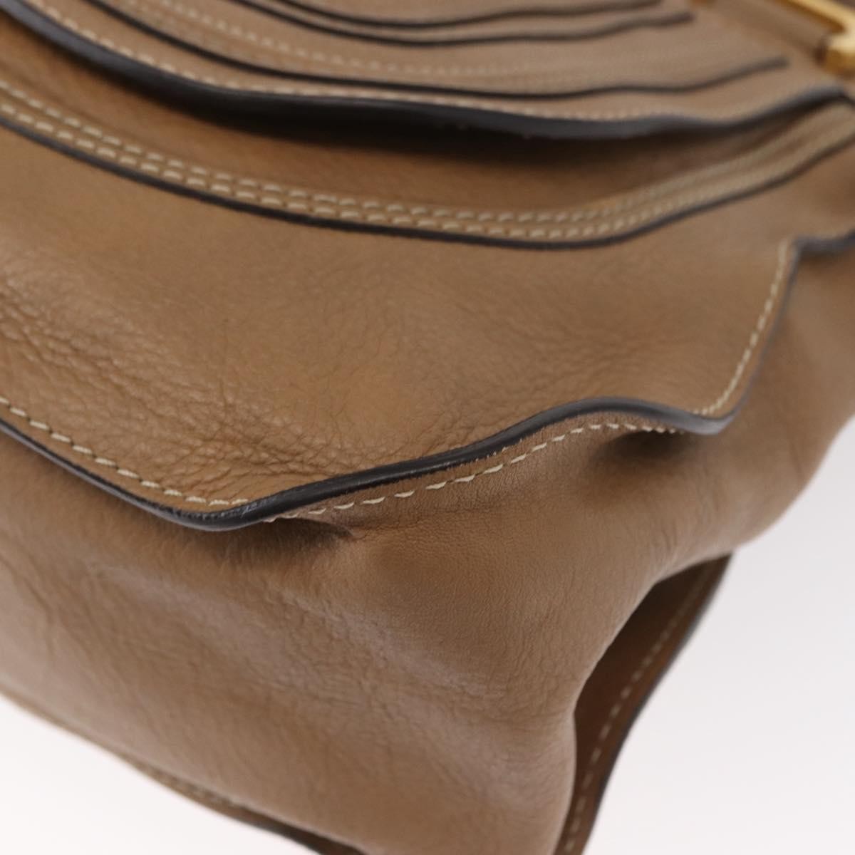 Chloe Marcie Satchel Leather, BEIGE, LEATHER, Handbag