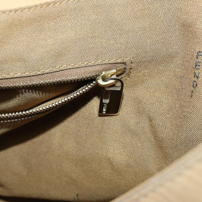 Fendi Twins Tote Leather, BEIGE, LEATHER, Tote bag