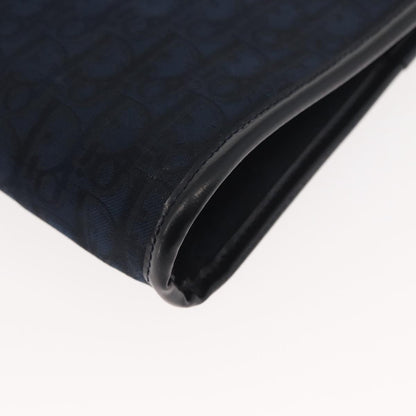 Christian Dior Vintage Trotter Pouch Canvas, NAVY, CANVAS, Clutche & pouche