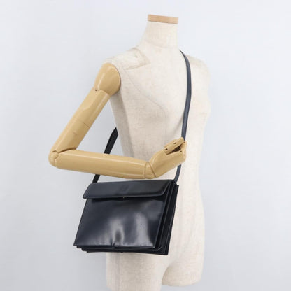 Loewe Anagram Shoulder Bag Leather, Navy, Leather, Shoulder Bag