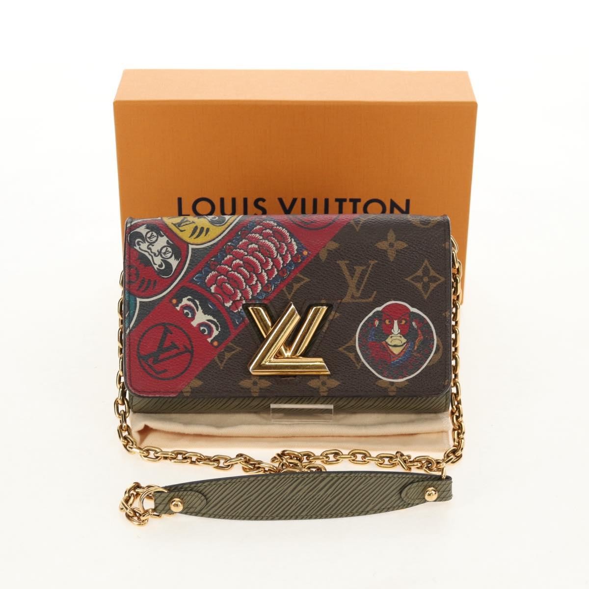 Louis Vuitton Twist Chain Wallet Limited Edition Kabuki Stickers Monogram Canvas, MULTICOLOUR, CANVAS, Clutche & pouche