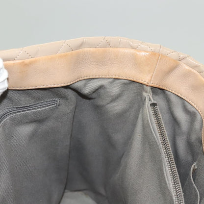 Chanel Quilted Boy Tote Quilted Aged Glazed Aged Calfskin, BEIGE, PATENT_LEATHER, Tote bag