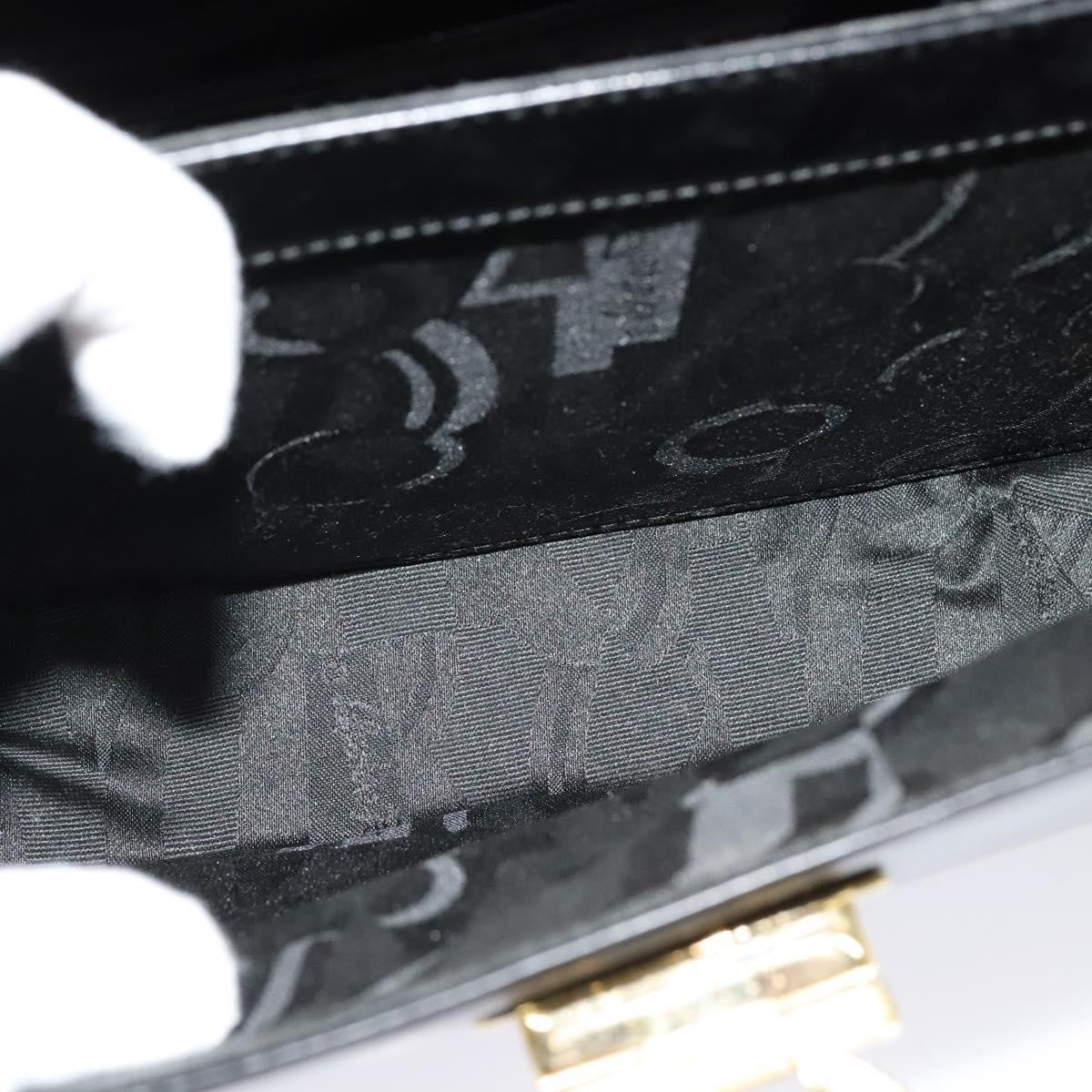 Salvatore Ferragamo Gancini Convertible Top Handle Bag Leather, BLACK, LEATHER, Handbag