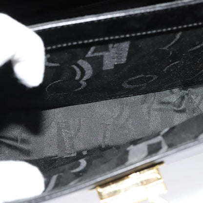 Salvatore Ferragamo Gancini Convertible Top Handle Bag Leather, BLACK, LEATHER, Handbag