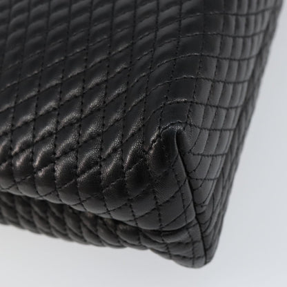 Bally Vintage Handbag Quilted Leather, BLACK, LEATHER, Handbag
