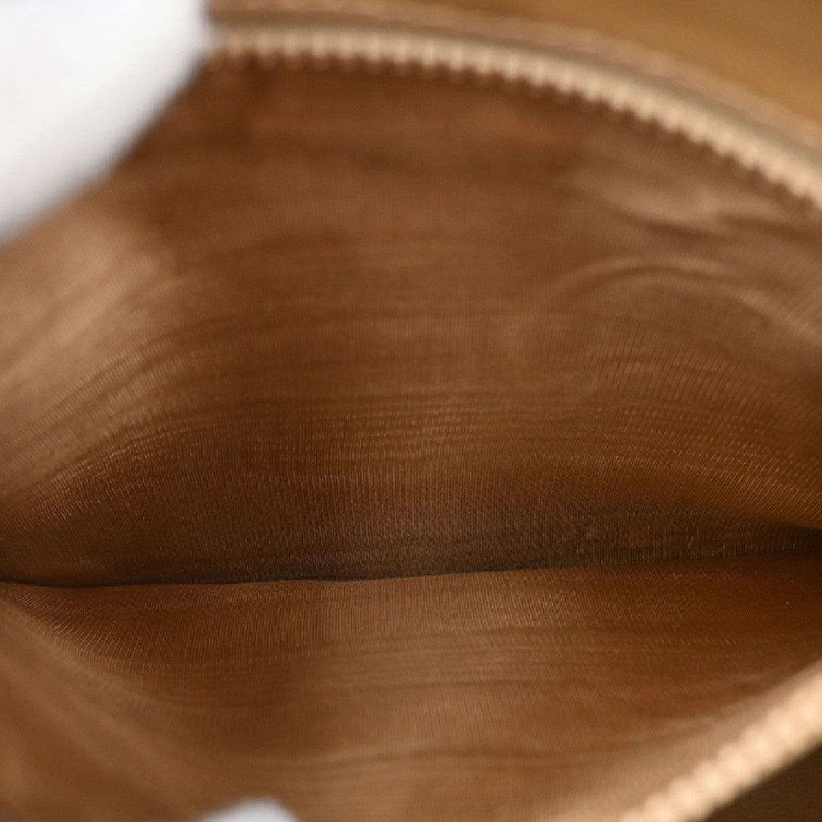 Celine Vintage Zip Wristlet Clutch Macadam Coated Canvas, BEIGE, CANVAS, Clutche & pouche