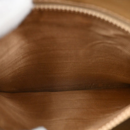 Celine Vintage Zip Wristlet Clutch Macadam Coated Canvas, BEIGE, CANVAS, Clutche & pouche