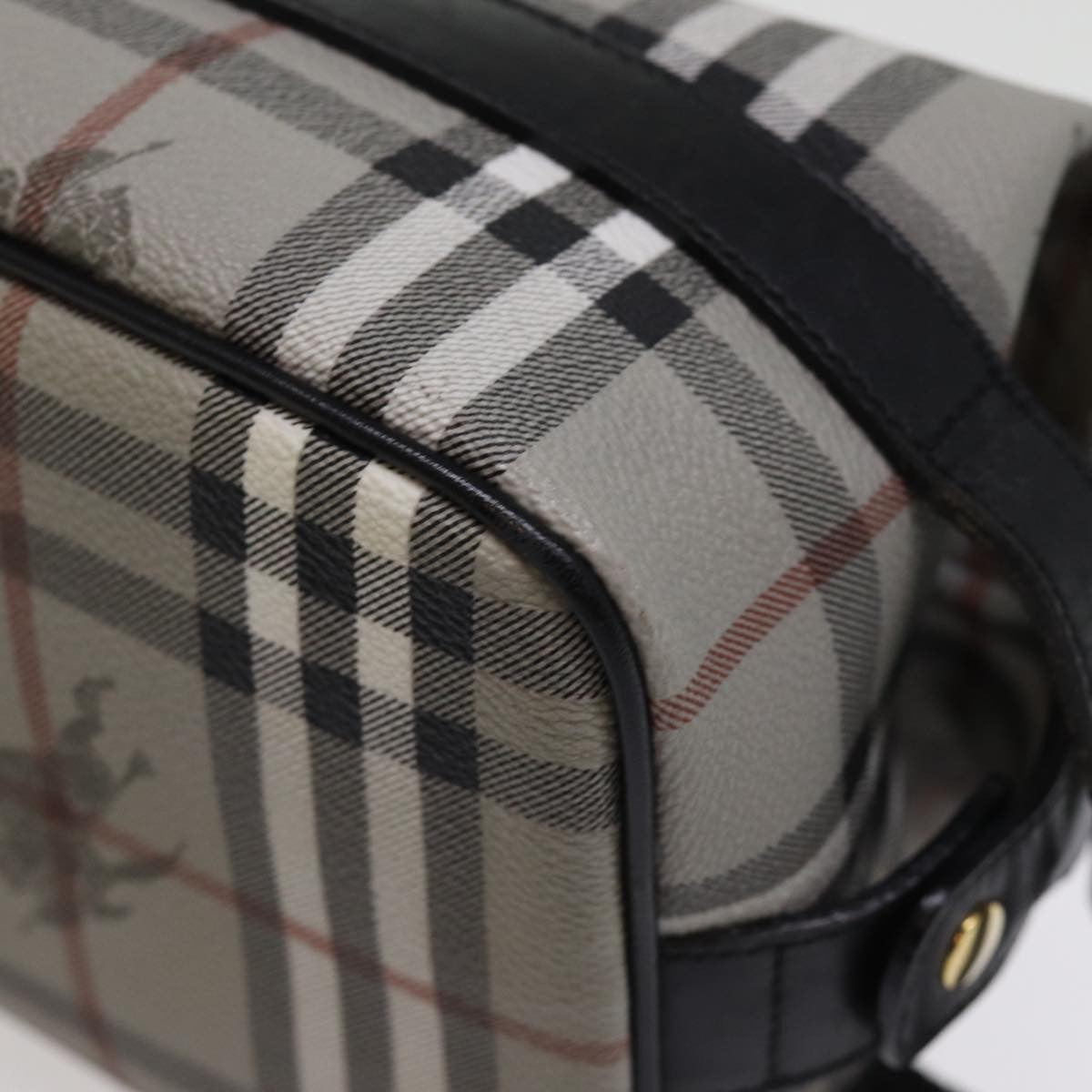 Burberry Nova check Pochette Canvas, GRAY, CANVAS, Clutche & pouche