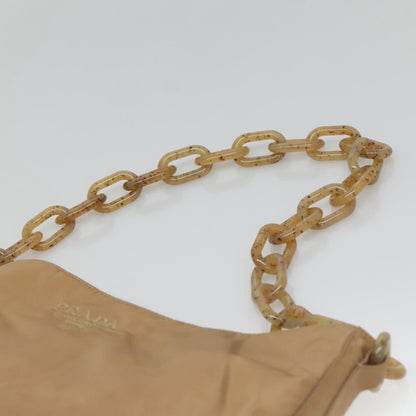 Prada Vintage Chain Shoulder Bag Tessuto, BEIGE, NYLON, Shoulder bag