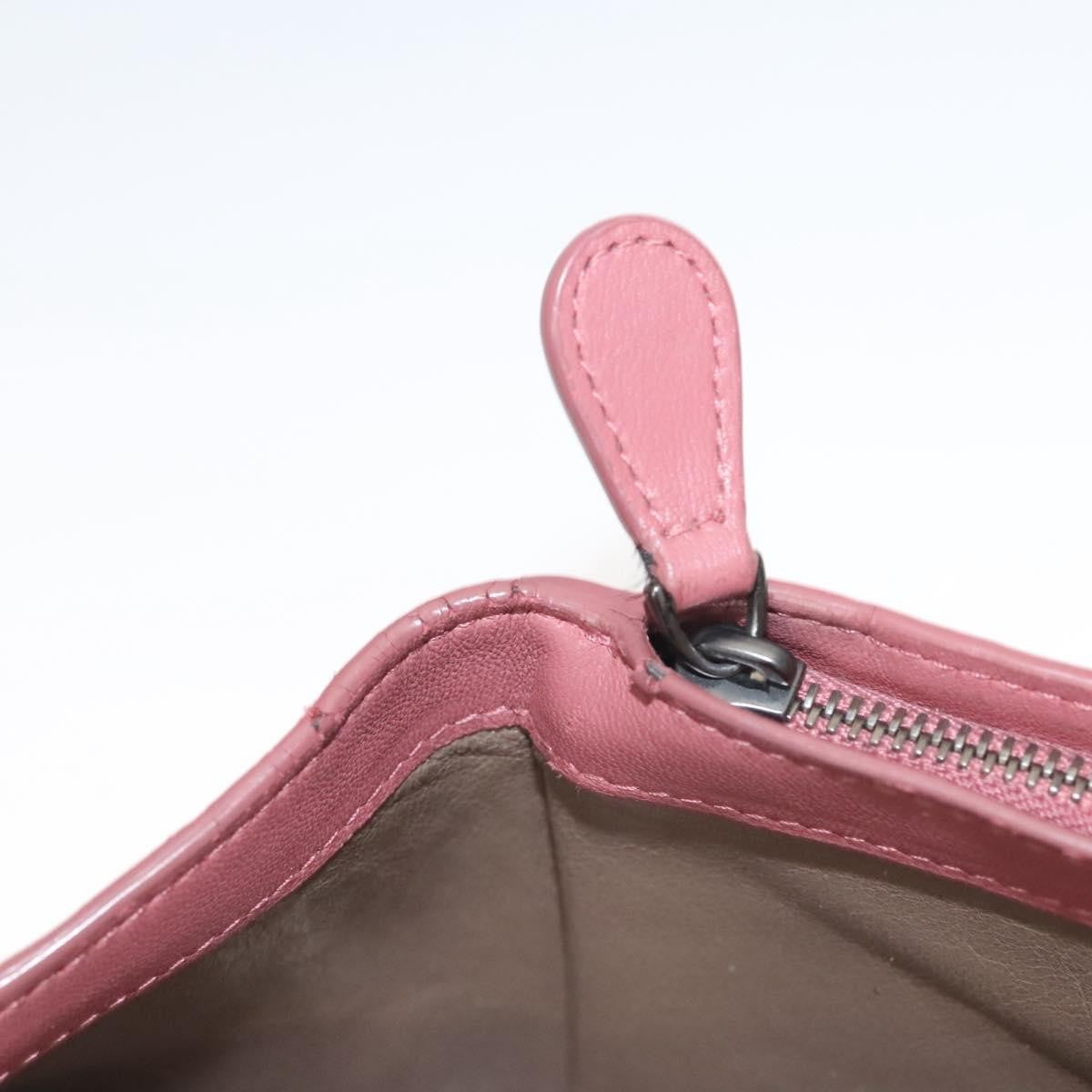 Bottega Veneta Bifold Coin Pocket Card Holder Intrecciato Nappa, PINK, LEATHER, Wallets