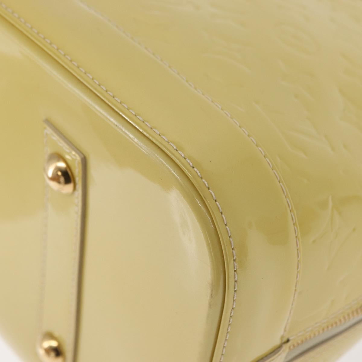Louis Vuitton Alma Handbag Monogram Vernis, YELLOW, PATENT_LEATHER, Handbag