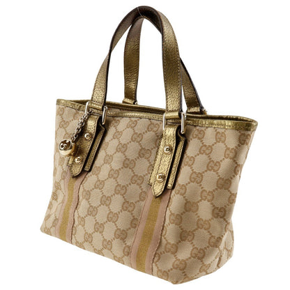 Gucci Belted Tote GG Coated Canvas, BROWN, CANVAS, Handbag