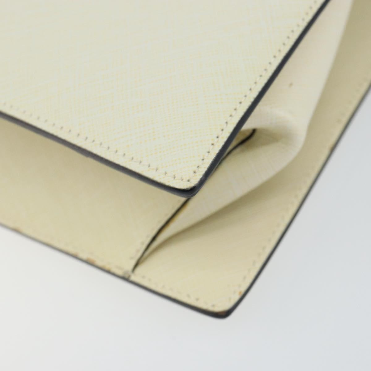 Salvatore Ferragamo Double Gancini Top Handle Bag Saffiano Leather, WHITE, LEATHER, Handbag