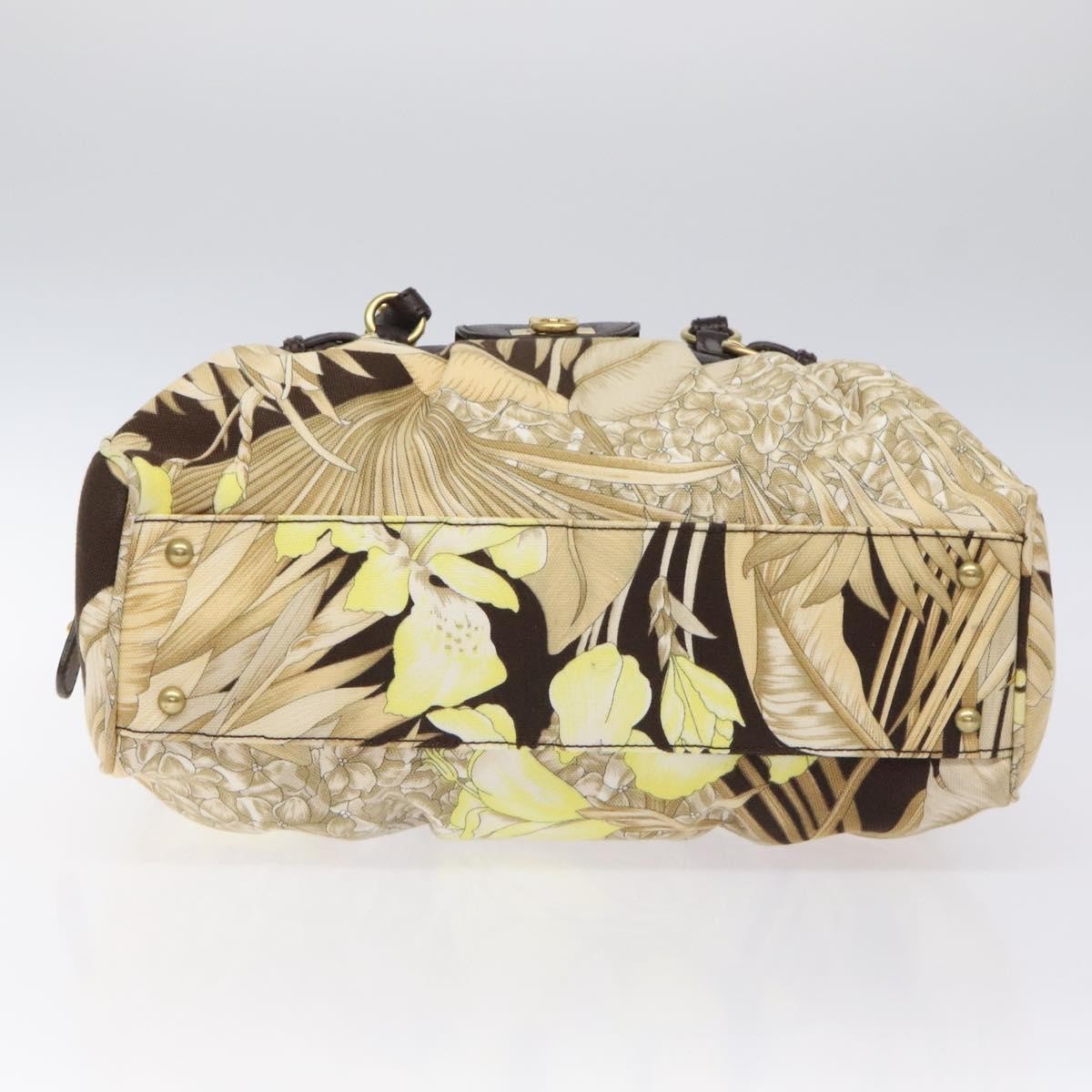 Salvatore Ferragamo Gancini Shoulder Bag Canvas, BEIGE, CANVAS, Shoulder bag