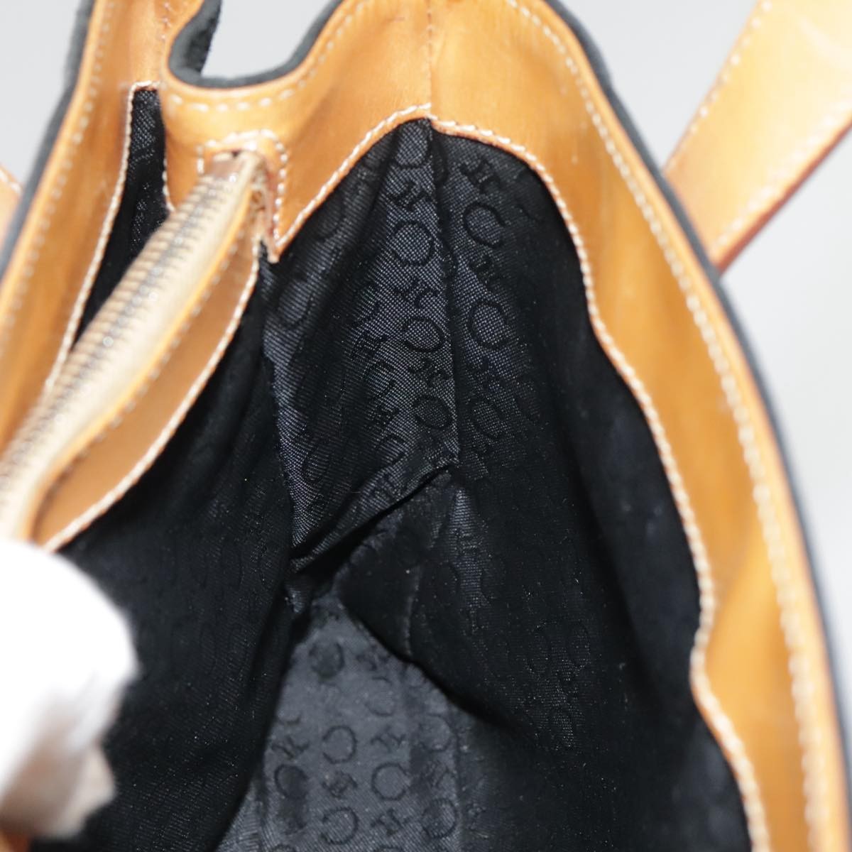 Celine Vintage Macadam Handbag Canvas, BLACK, CANVAS, Handbag