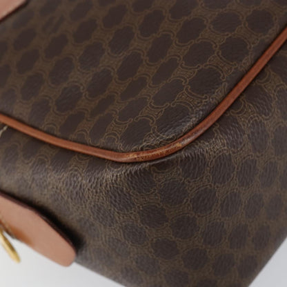 Celine Macadam Handbag Macadam with leather, BROWN, CANVAS, Handbag