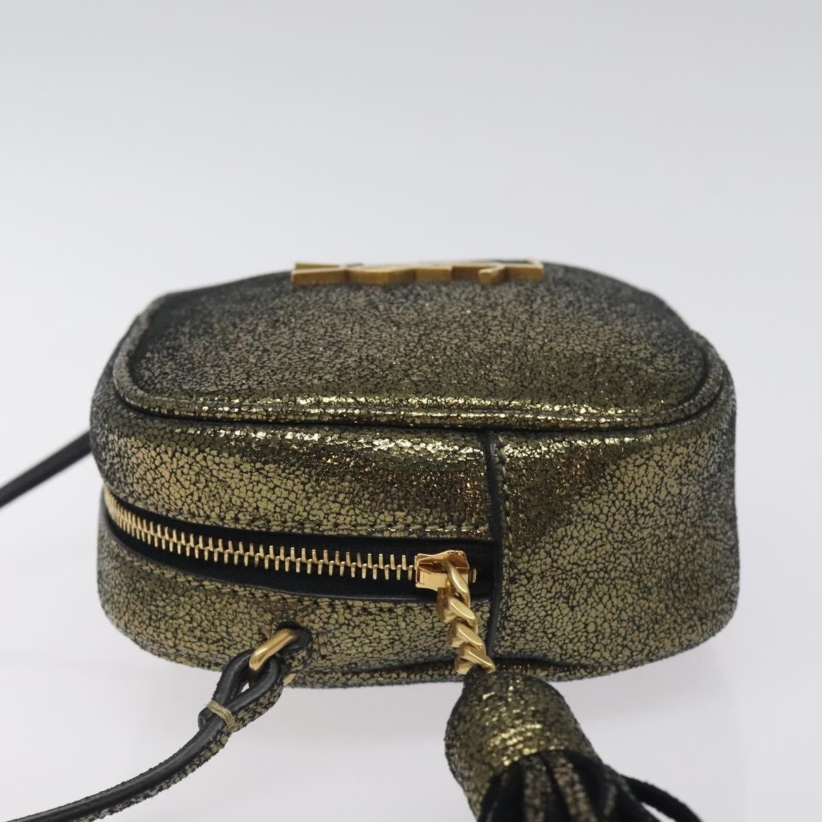 Saint Laurent Classic Monogram Blogger Crossbody Bag Leather, GOLD, LEATHER, Crossbody bag