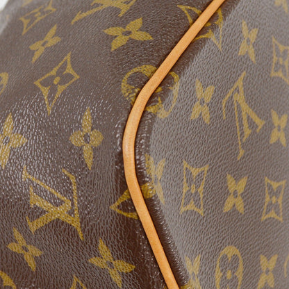 Louis Vuitton Palermo Handbag Monogram Canvas, BROWN, CANVAS, Tote bag
