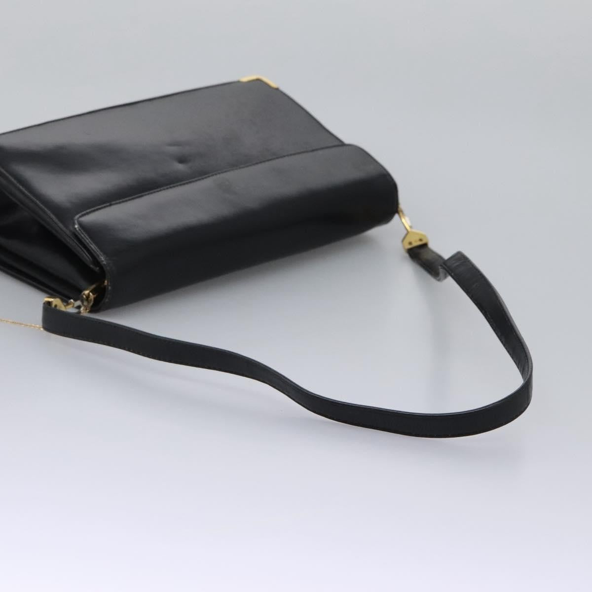 Christian Dior Vintage Shoulder Bag Leather, BLACK, LEATHER, Shoulder bag