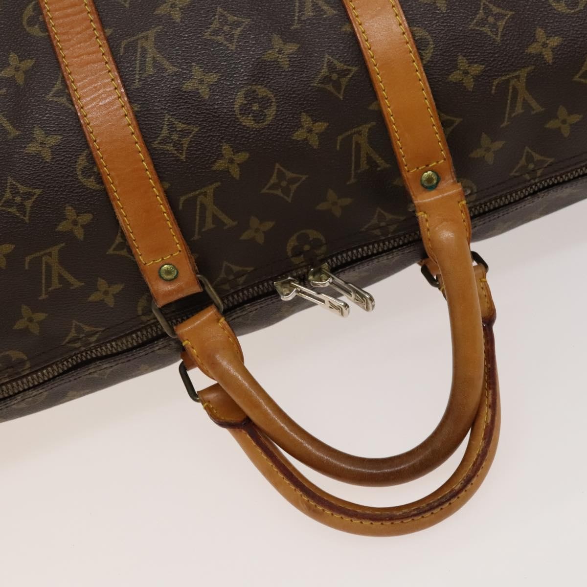 Louis Vuitton Keepall Bag Monogram Canvas, BROWN, CANVAS, Travel bag