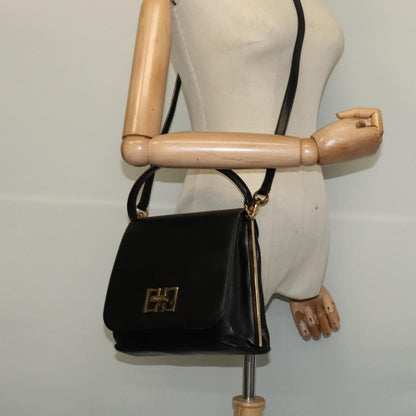 Salvatore Ferragamo Vintage Handbag Leather, BLACK, LEATHER, Handbag