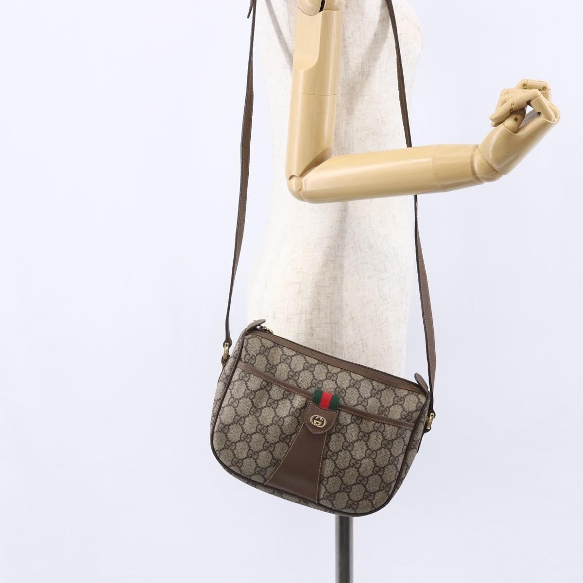 Gucci Vintage Web Crossbody Bag GG Canvas, BEIGE, CANVAS, Shoulder bag