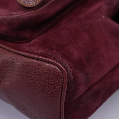 Gucci Vintage Bamboo Backpack Suede, PURPLE, SUEDE, Backpack