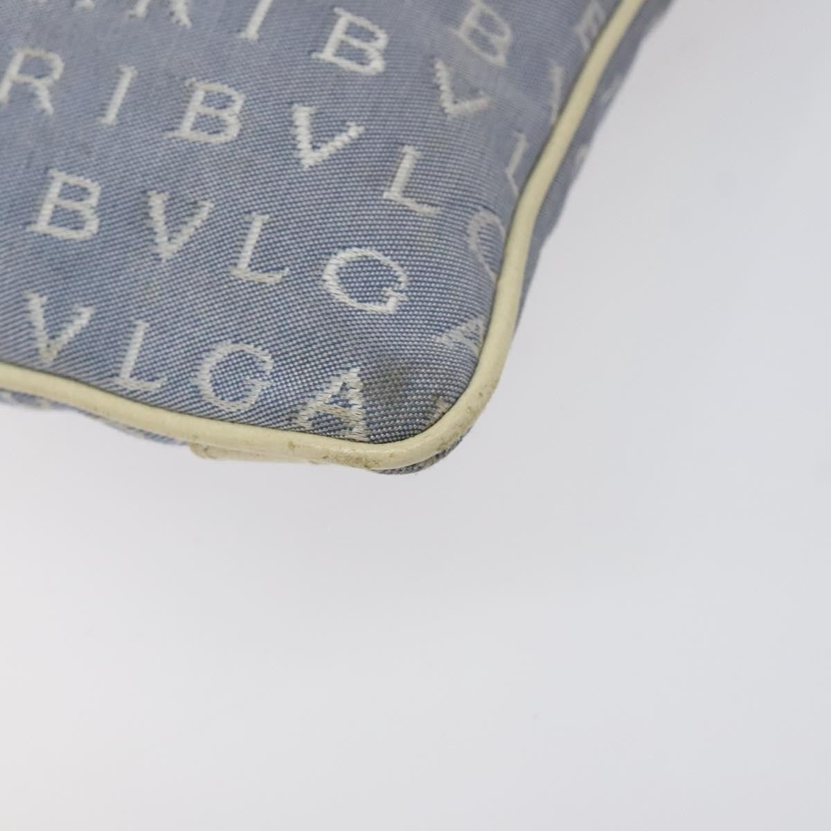 Bvlgari B.Zero1 Logomania Bag Canvas with Leather, BLUE, NYLON, Shoulder bag