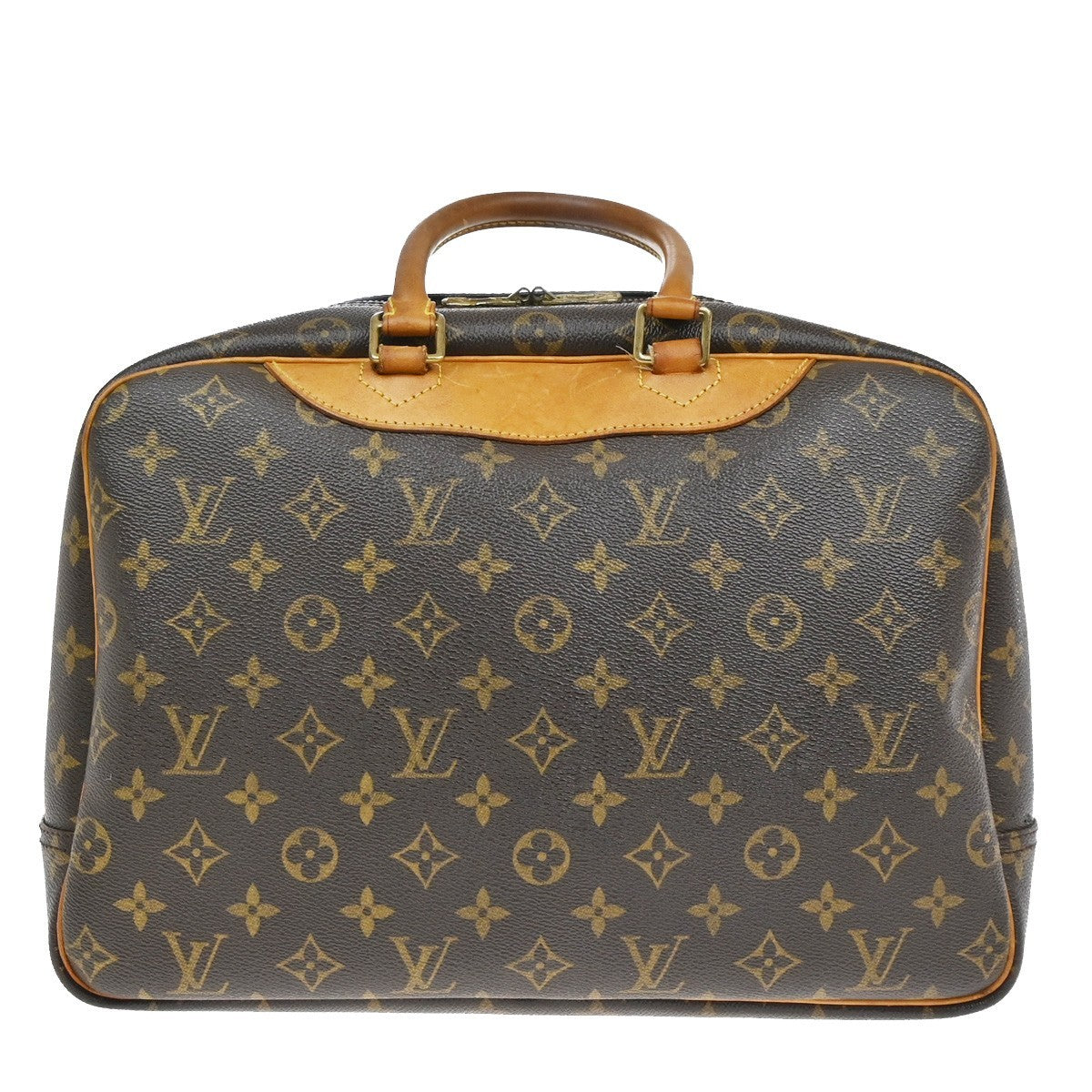 Louis Vuitton Deauville Handbag Monogram Canvas, BROWN, CANVAS, Handbag