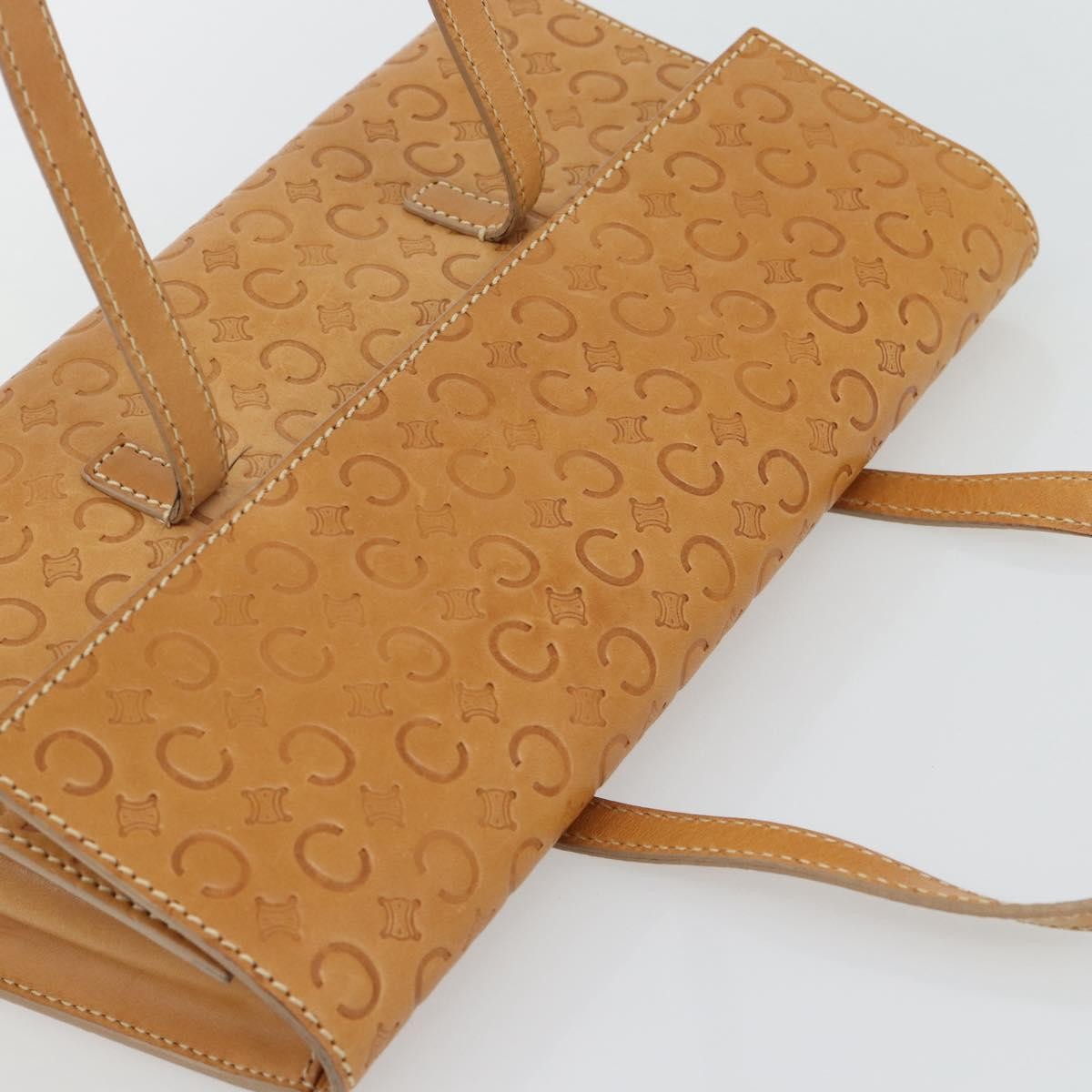 Celine C Macadam Handbag Canvas, Beige, Canvas, Handbag