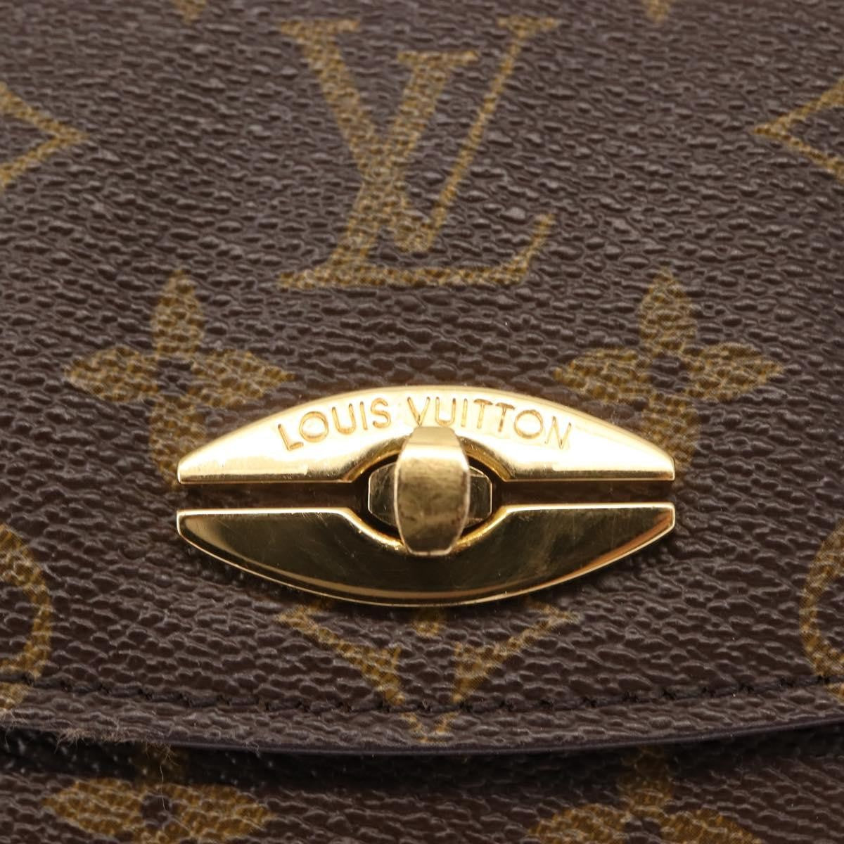 Louis Vuitton Malesherbes Handbag Monogram Canvas, BROWN, CANVAS, Handbag