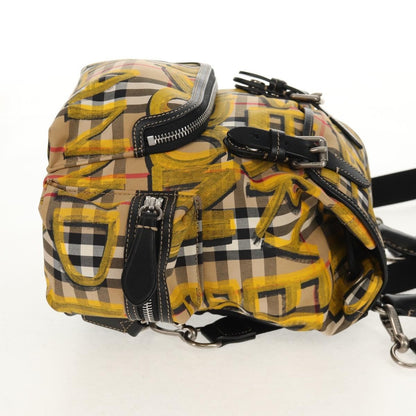 Burberry Graffiti Rucksack Backpack Vintage Check Canvas, BEIGE, CANVAS, Backpack