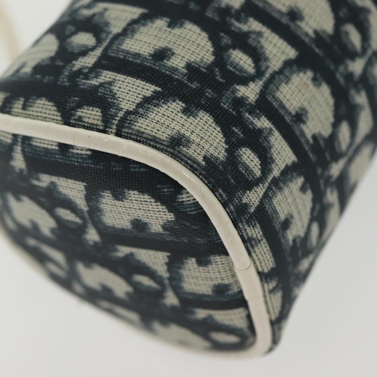 Christian Dior Vintage Trotter Pouch Canvas, NAVY, CANVAS, Clutche & pouche