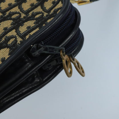 Christian Dior Vintage Trotter Crossbody Bag Diorissimo Coated Canvas, NAVY, CANVAS, Shoulder bag