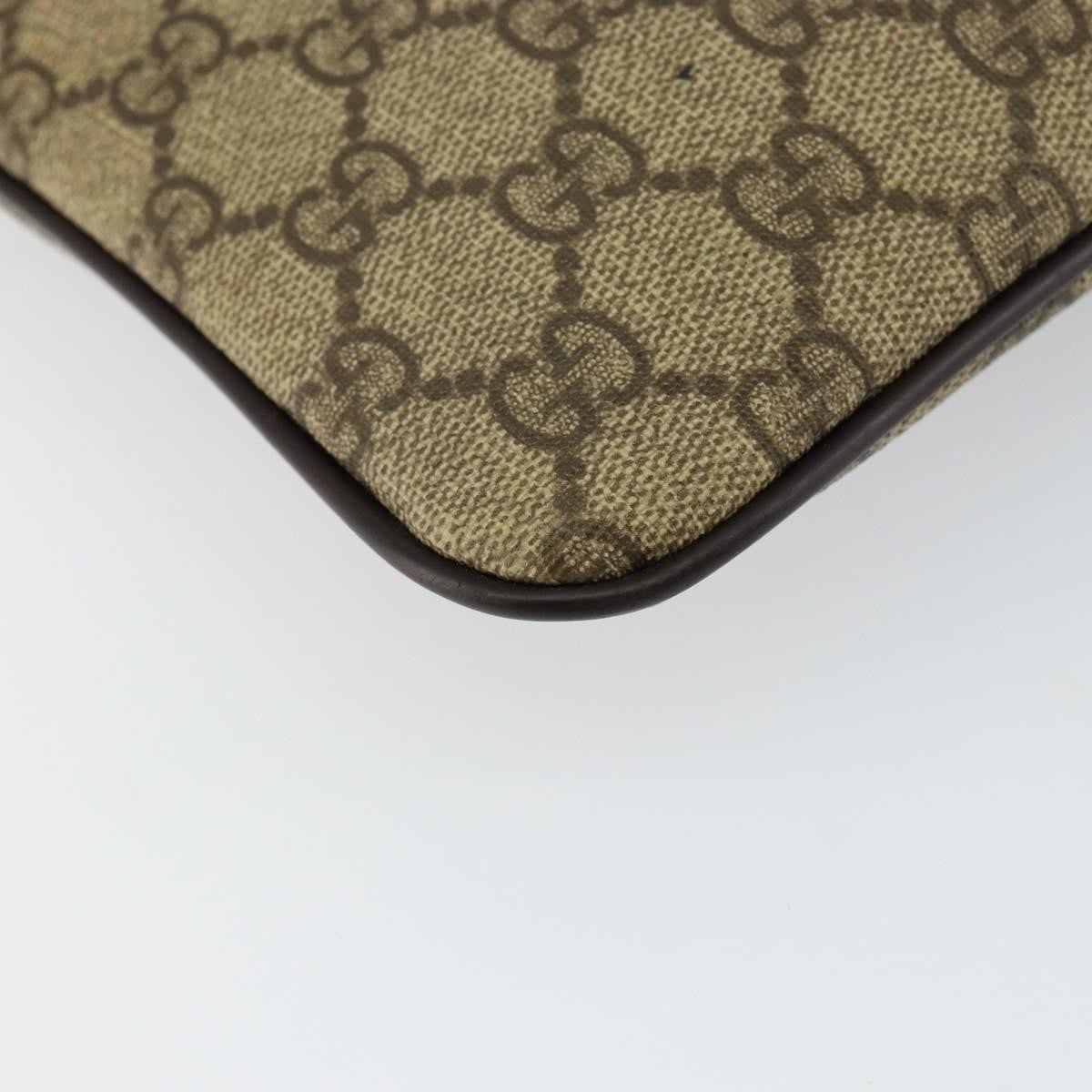 Gucci Flat Messenger Bag GG Canvas, BEIGE, CANVAS, Shoulder bag