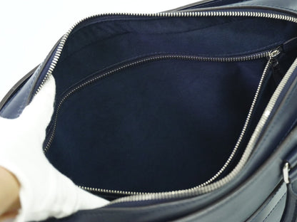 Louis Vuitton Brooks Briefcase Epi Leather, NAVY, LEATHER, Briefcase