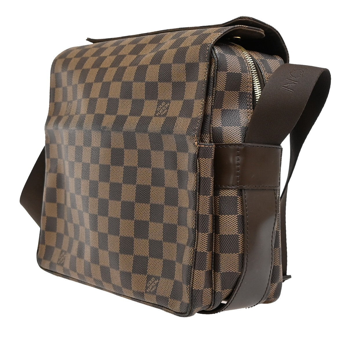 Louis Vuitton Naviglio Handbag Damier, BROWN, CANVAS, Shoulder bag