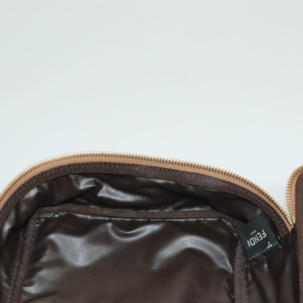 Fendi Vintage Toiletry Pouch Zucca Canvas, BEIGE, CANVAS, Clutche & pouche
