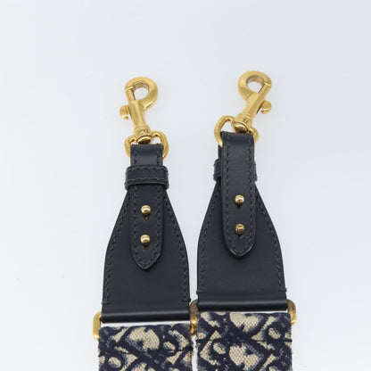 Christian Dior Adjustable Shoulder Strap Oblique Canvas, NAVY, CANVAS, Straps