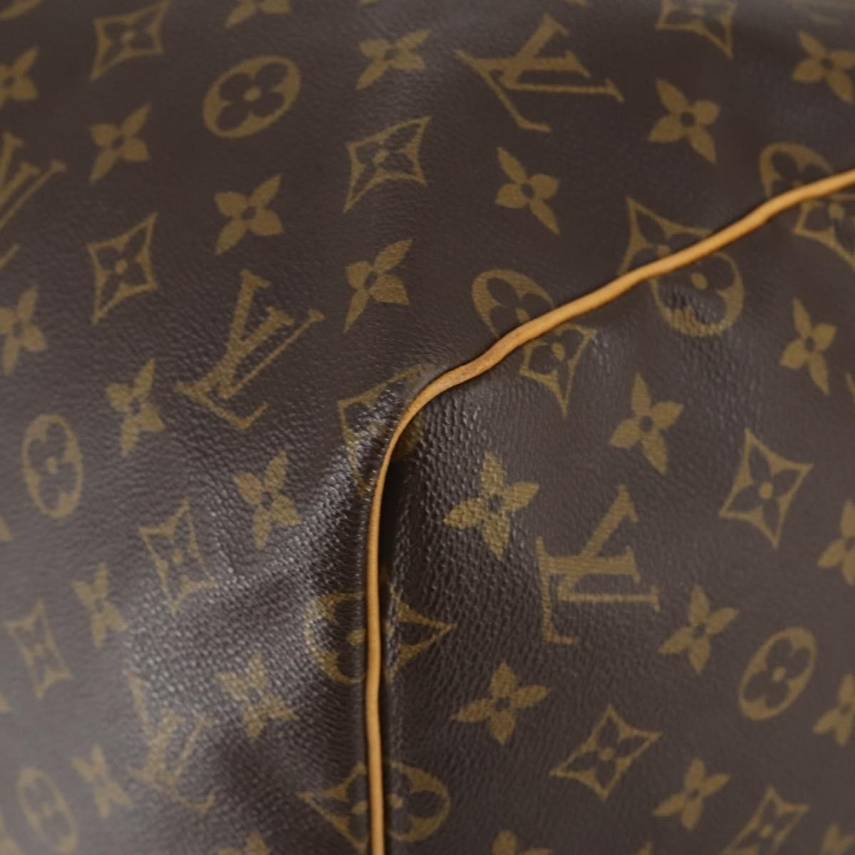 Louis Vuitton Keepall Bag Monogram Canvas, BROWN, CANVAS, Travel bag