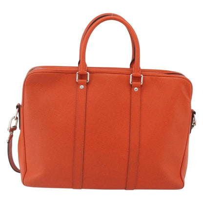 Louis Vuitton Porte-Documents Voyage Briefcase Taiga Leather, ORANGE, LEATHER, Briefcase