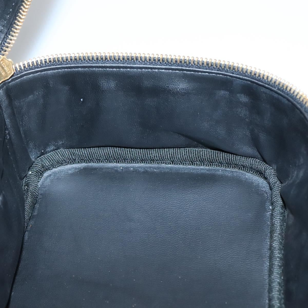 Chanel Vanity pouch Leather, BLACK, PATENT_LEATHER, Toiletry Case