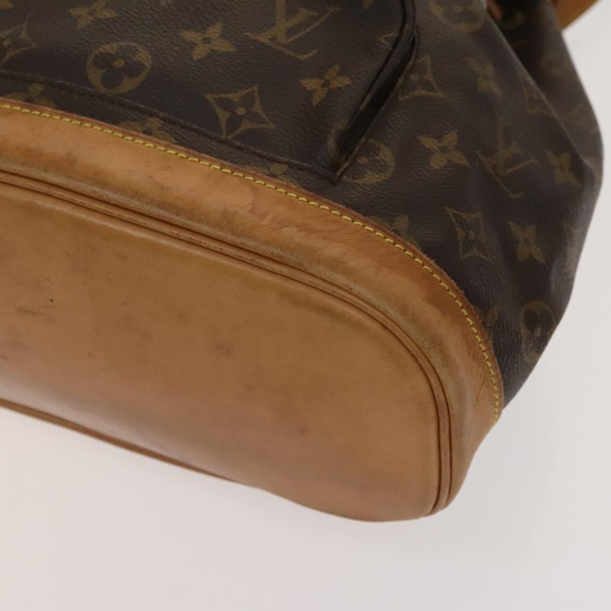 Louis Vuitton Vintage Montsouris Backpack Monogram Canvas, BROWN, CANVAS, Backpack