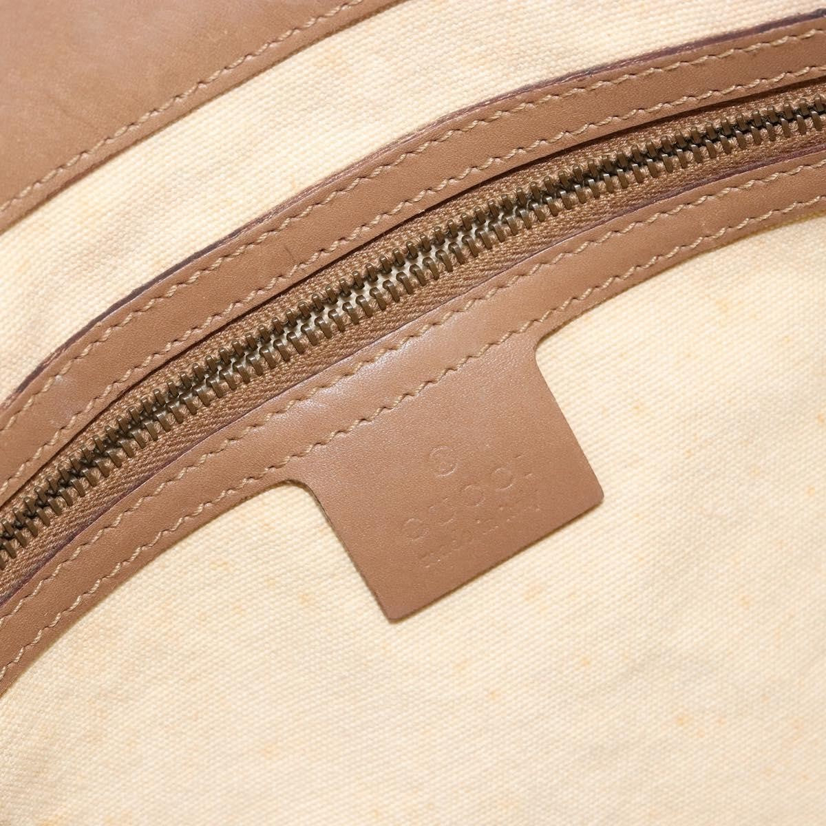 Gucci Bamboo Front Pocket Tote Canvas, ECRU, CANVAS, Tote bag