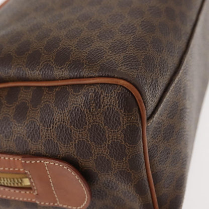 Celine Macadam Handbag Macadam with leather, BROWN, CANVAS, Handbag