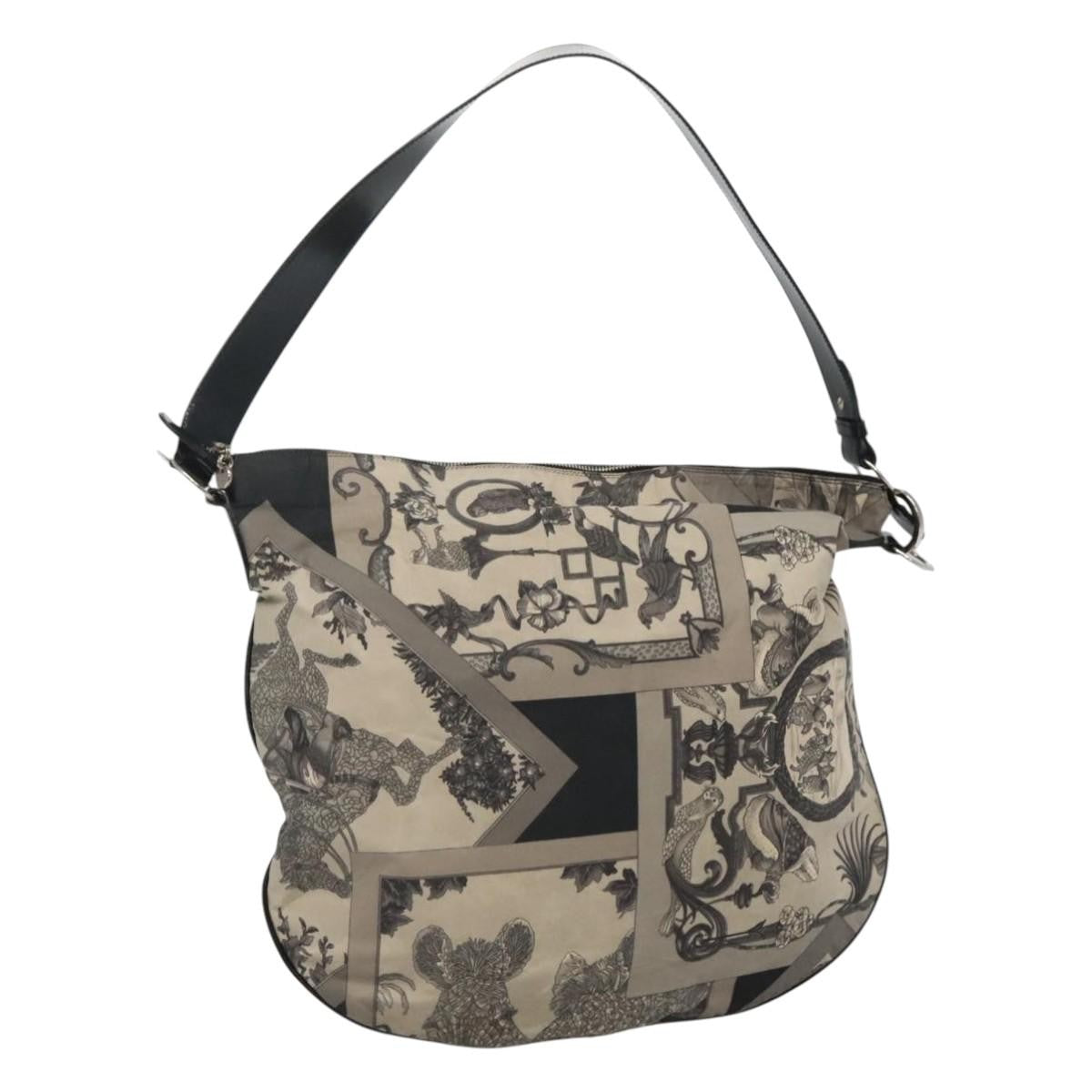 Salvatore Ferragamo Vintage Shoulder Bag Canvas, GRAY, CANVAS, Shoulder bag