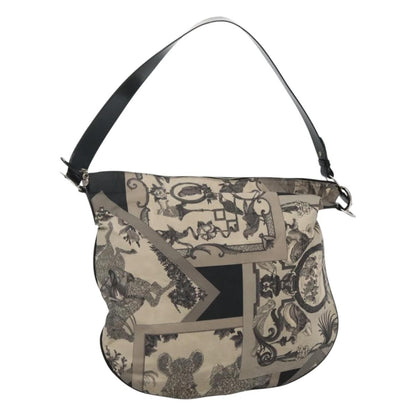 Salvatore Ferragamo Vintage Shoulder Bag Canvas, GRAY, CANVAS, Shoulder bag