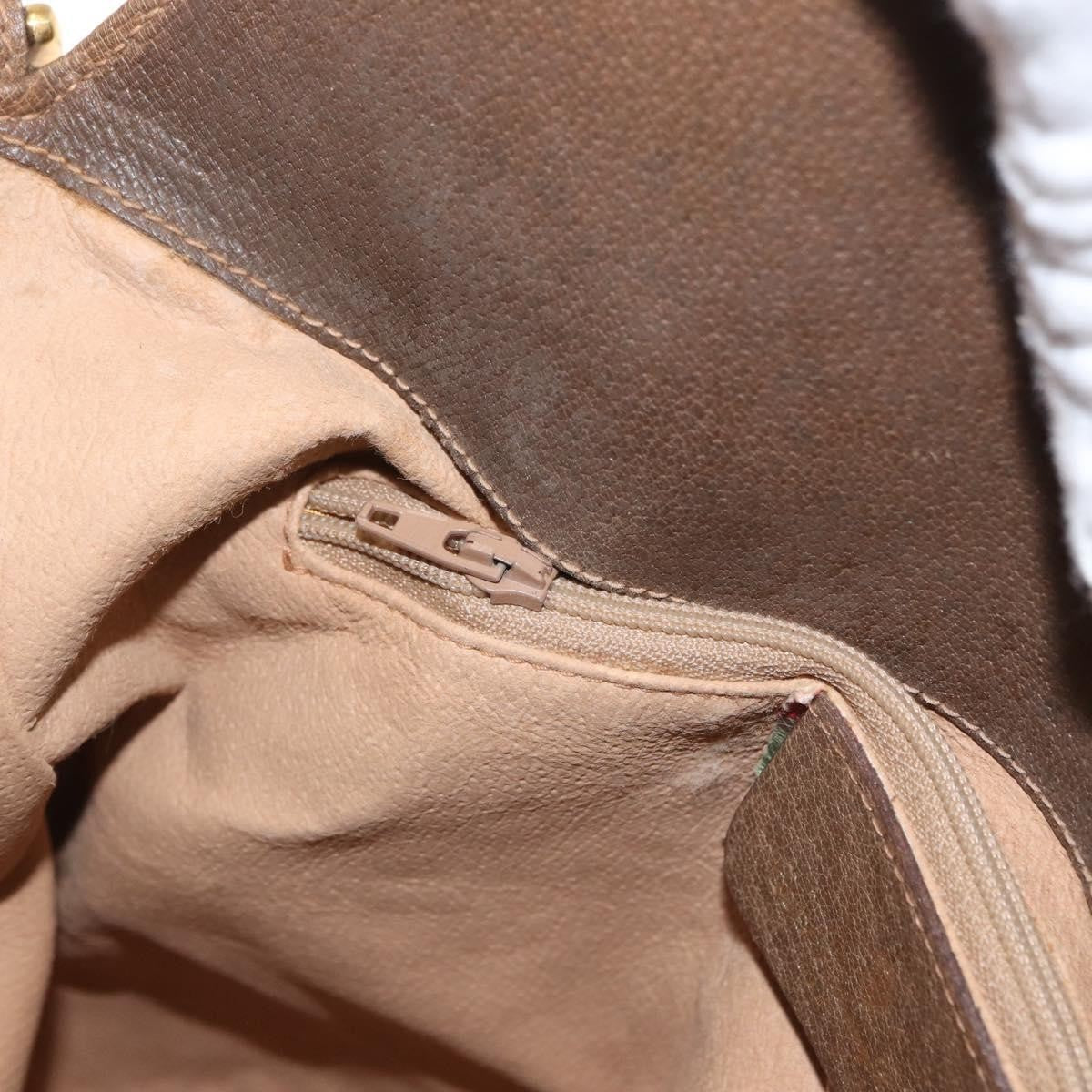 Gucci Vintage Open Shoulder Bag (Outlet) GG Canvas with Leather, BEIGE, PVC, Shoulder bag