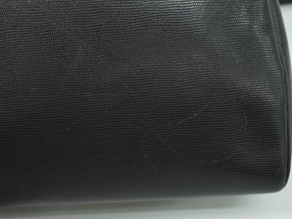 Celine Shoulder Bag Leather, BLACK, LEATHER, Shoulder bag